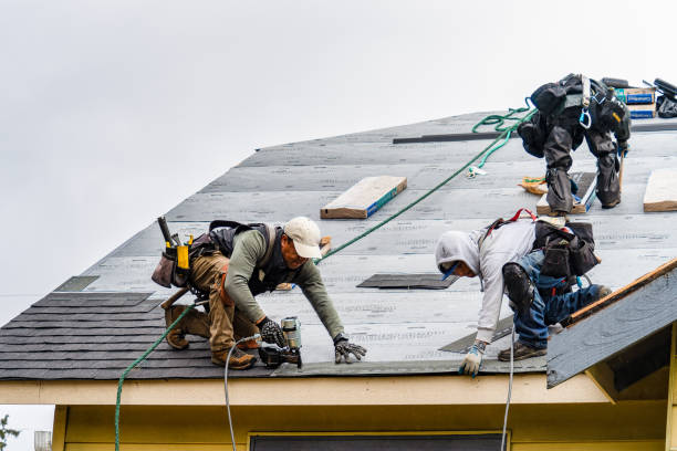 Professional Gutter Installation technician working in Fort Loudon, PA